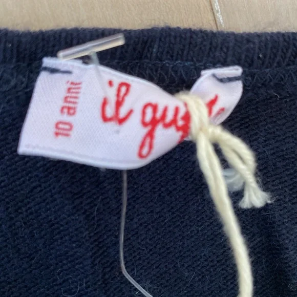 Il Gufo navy soft knit dress Italy